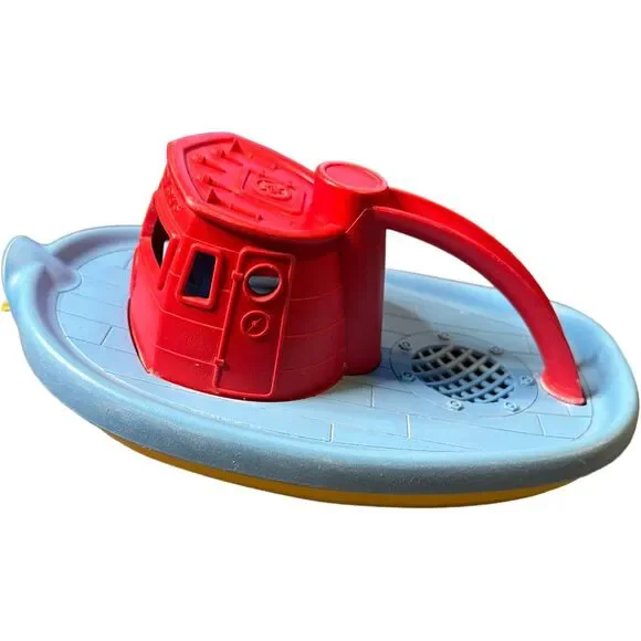 Green Toys Plastic Sea Plane & Boat Bath Toy Water Airplane Floats Made In USA - Picture 5 of 8